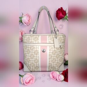 Coach Heritage Signature Stripe Chelsea Tote Bag Style F15137